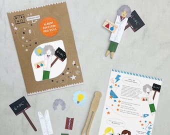 Make Your Own Albert Einstein Peg Doll Kit