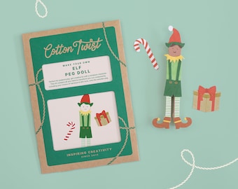 Elf Peg Doll Craft Kit | Christmas Stocking Filler