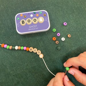 Personalised Ghost Bracelet Gift Kit | Wooden Bracelet Making Kit