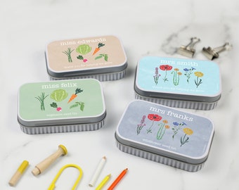 Personalised Teacher Seed Gift Tin | Personalised Teacher Gift Keepsake Tin