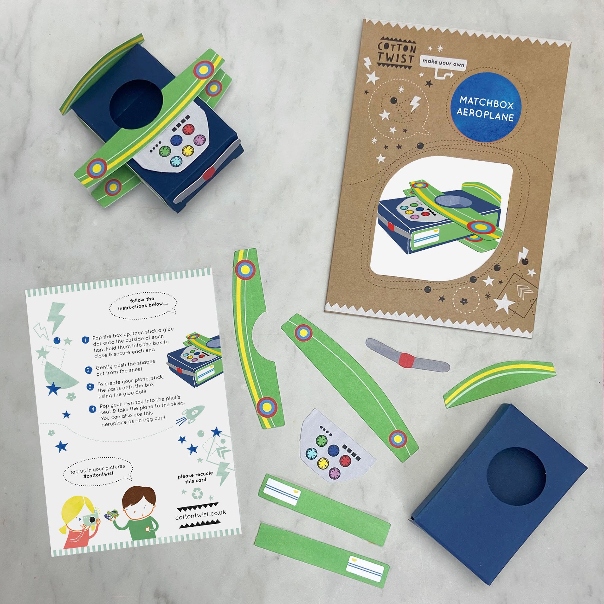 Make Your Own Matchbox Aeroplane Party Bag Filler Craft Kit Etsy