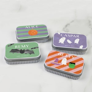 Personalised Halloween Trick Or Treat Tin | Personalised Keepsake Tin