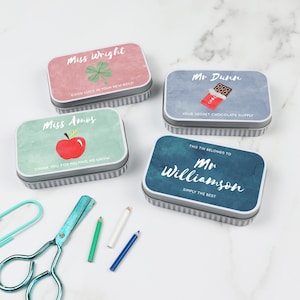 Personalised 'Thank You Teacher' Gift Tins | Personalised Thank You Gift
