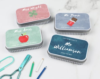 Personalised 'Thank You Teacher' Gift Tins | Personalised Thank You Gift