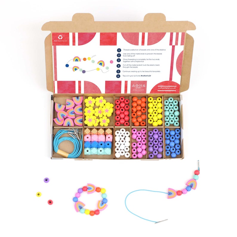 Personalised Rainbow Colours Bracelet Making Kit image 2