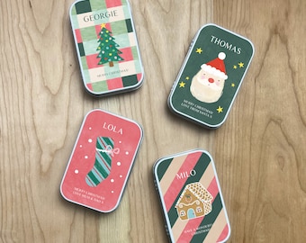 Personalized Christmas Keepsake Tin | Holiday Gift Tin