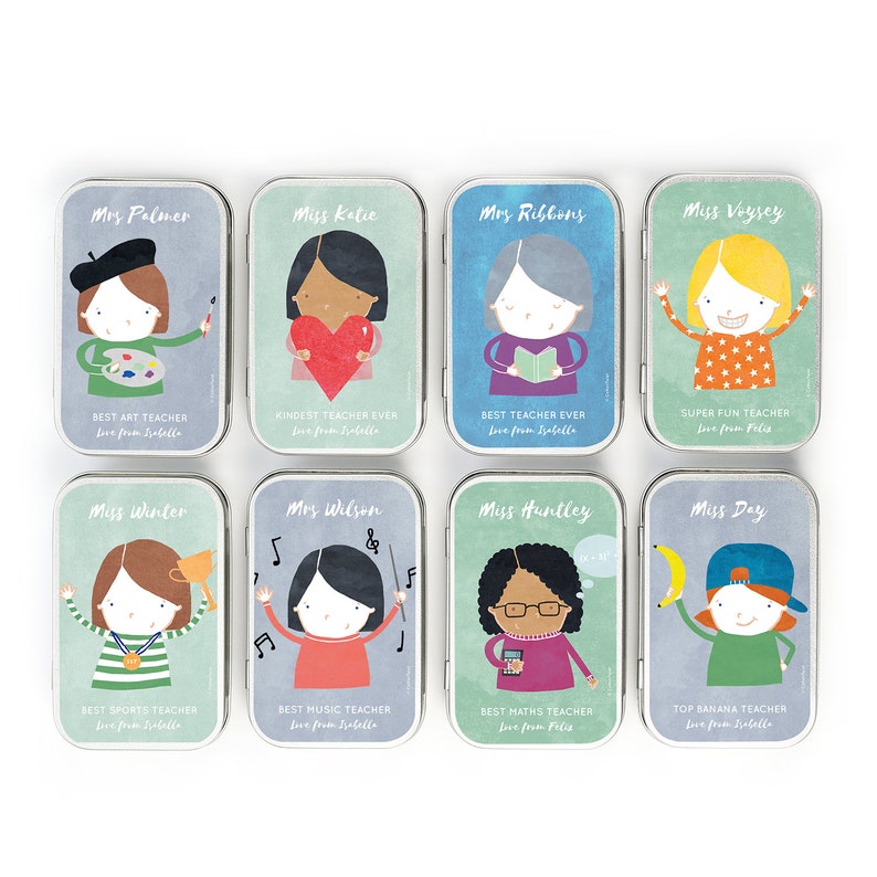 Personalised Teacher Gifting Character Keepsake Tin image 6