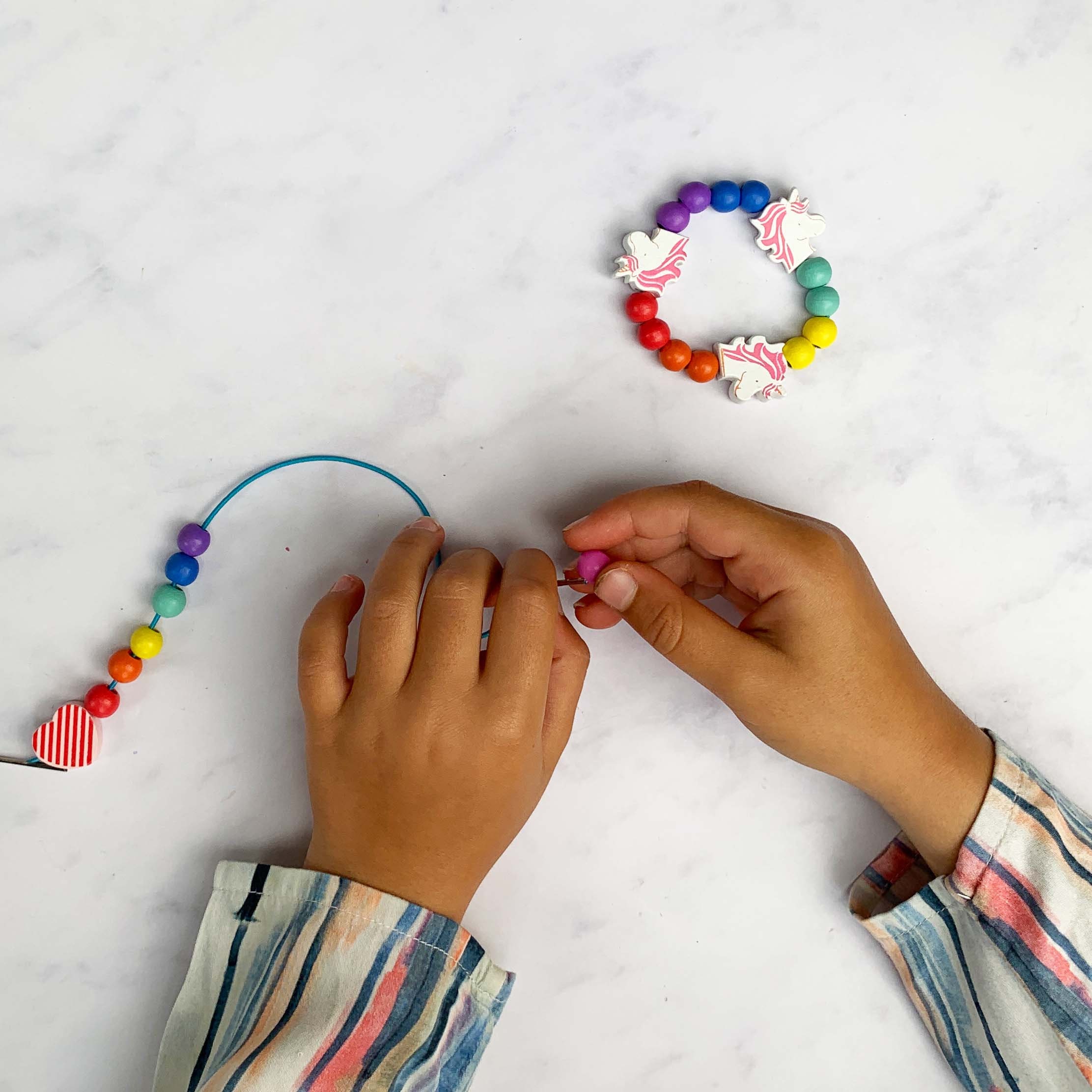 Personalised Rainbow Colours Bracelet Making Kit 