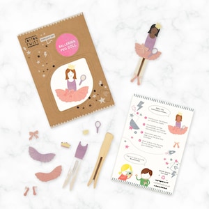 Make Your Own Ballerina Peg Doll | Party Bag Filler Craft Kit