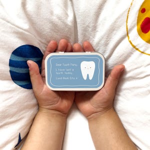 Personalised Tooth Fairy Tin | Kids' Keepsake Box for Lost Teeth | Custom Gift & Memory Holder