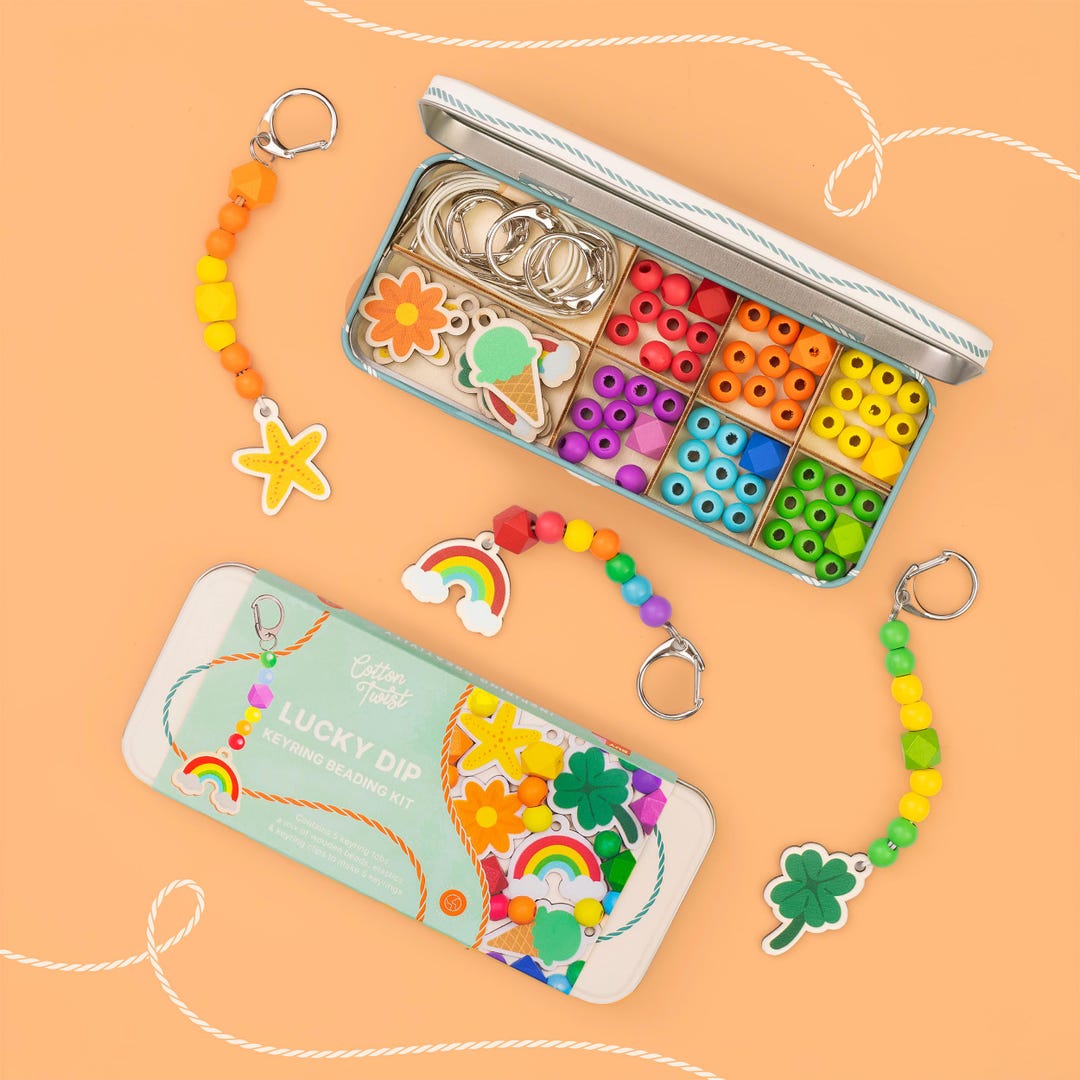 Lucky Dip Keyring Craft Kit | Eco-friendly Bag Charm Craft Activity for ...