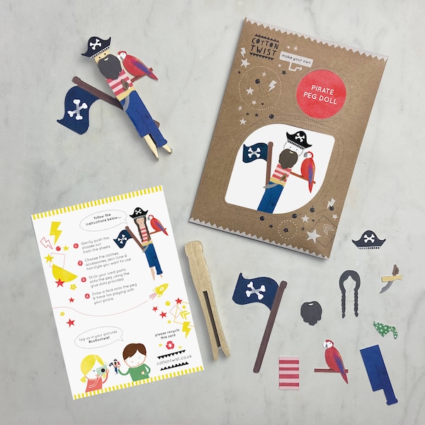 Make Your Own Pirate Peg Doll Kit