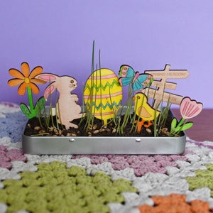 Personalised Make Your Own Easter Garden Kit Personalised Gardening Gift For Kids Easter Craft Kit for Kids image 5
