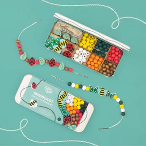 Minibeast Beading Kit | Wooden Bracelet Making Kit for Kids