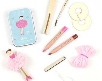 Make Your Own Pom Pom Ballerina Gift Tin