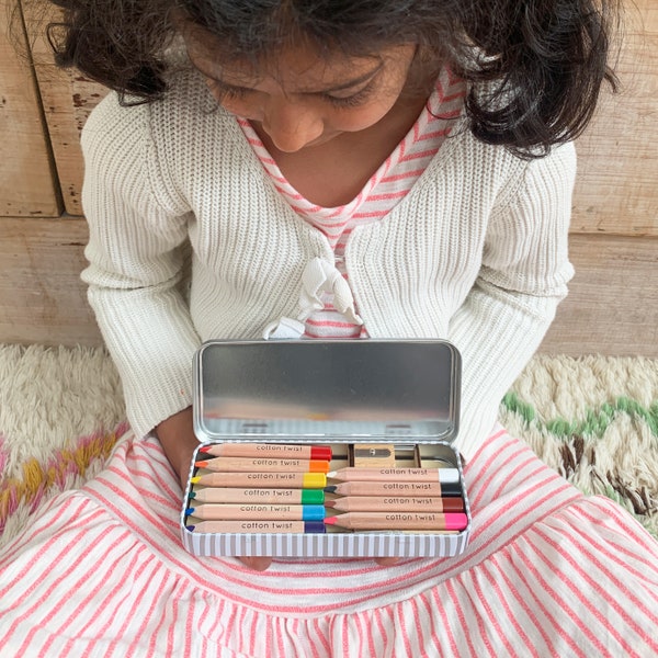 personalised jumbo watercolour pencils tin