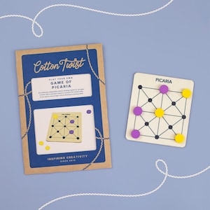 Picaria Game: Compact Wooden Strategy Board Game for Kids