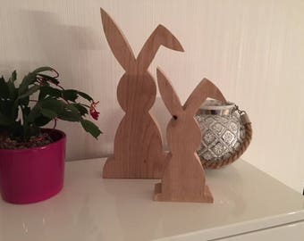 Oak, Easter, Easter Bunny, Woodart, decoration