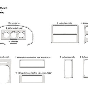 Volkswagen Polo Dash Trim Kit 1994-1999
