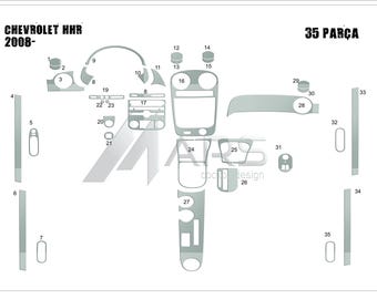 Chevrolet HHR 2008-2009  Dashboard Cover, Custom Interior Trim, Dash Styling | With 3M Tape