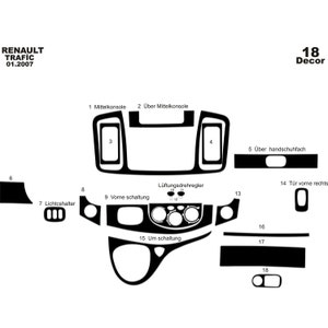 Renault Trafic Opel Vivaro Dash Trim Kit 2007-2010
