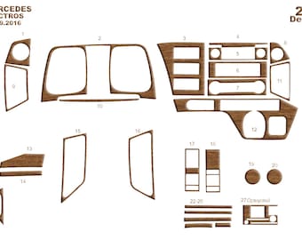 Kit de molduras para el tablero del Mercedes Arocs 2011-2020
