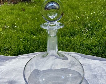 Baccarat Hand Blown Oenologie Ships Decanter 10" Tall Modern