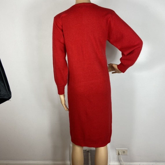 Vtg Fuzzy Soft Wool & Angora Sweater Dress Petite… - image 5