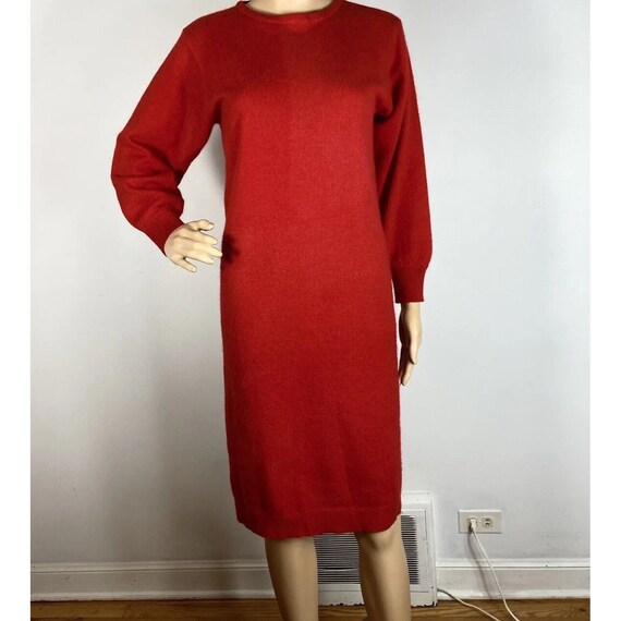 Vtg Fuzzy Soft Wool & Angora Sweater Dress Petite… - image 1