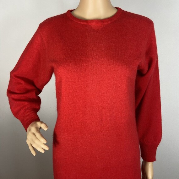 Vtg Fuzzy Soft Wool & Angora Sweater Dress Petite… - image 2