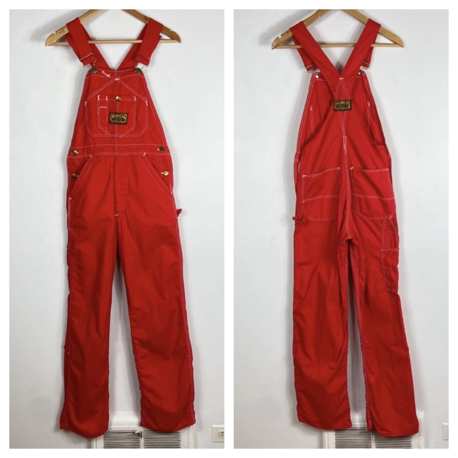 Vtg Washington Dee Cee Overalls 26 X 29 Cotton Red - Etsy