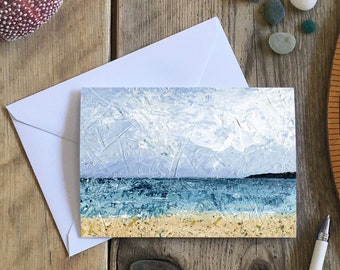 Mulitpack: Seascape greetings card, Long Rock, Cornwall, A6 card with envelope