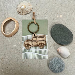 ランドローバーのレーザーエッチングキーホルダー