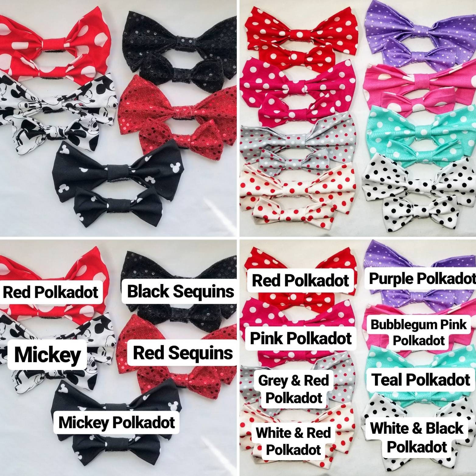 Mickey and Minnie Silhouette Mouse Ears Interchangeable | Etsy