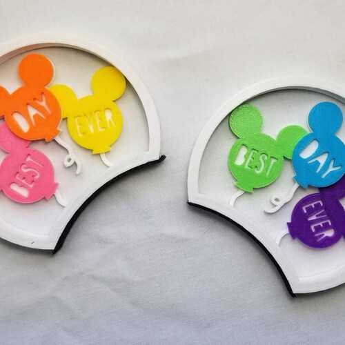 Best Day Ever - Mickey Mouse Balloon Ears - Just The Ears - Interchangeable Ears - Minnie Mouse Ears - 3D Printed Mouse Ears