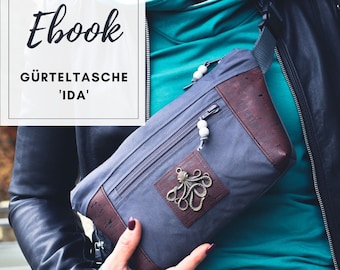 Ebook Gürteltasche - Digitale Nähanleitung & Schnittmuster - Deutsche Anleitung