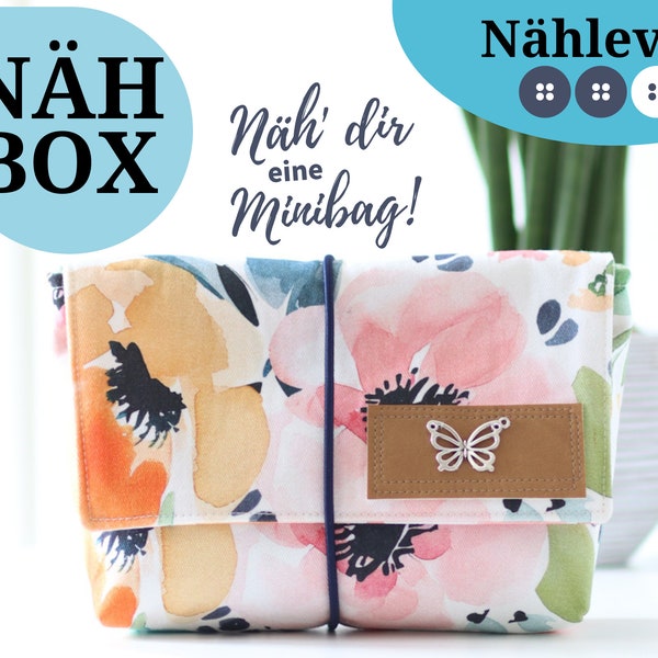 DIY Taschen Nähset - Minibag 'Flowerpower' nähen