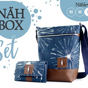 DIY Nähbox Set - Umhängetasche & Geldbörse - Pusteblume Navy