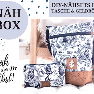 DIY Nähbox Set - Umhängetasche & Geldbörse - Raue See