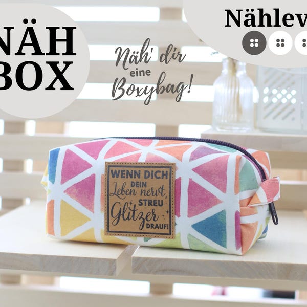 DIY Taschen Nähset - Boxybag Mini 'Geo' nähen