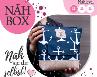 Nähbox große Kosmetiktasche - Anker Navy