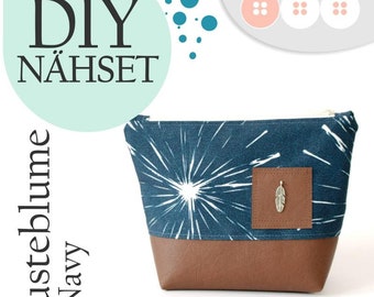 Nähset Kosmetiktasche - Pusteblume Navy