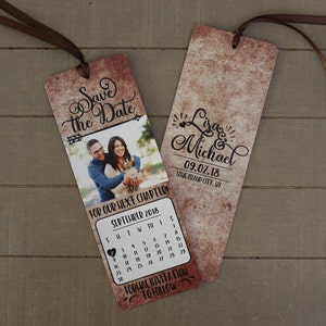 Customized Save The Date Bookmark, Save The Date, Bookmark Invitation, Bookmark Save The Date, Personalized Bookmark, Unique Save The Date