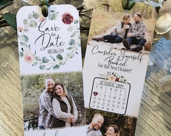 Customized Save The Date Bookmark, Save The Date, Bookmark Invitation, Bookmark Save The Date, Personalized Bookmark, Unique Save The Date