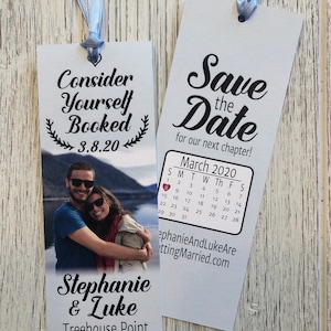 Customized Save The Date Bookmark, Save The Date, Bookmark Invitation, Bookmark Save The Date, Personalized Bookmark, Unique Save The Date