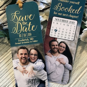 Customized Save The Date Bookmark, Save The Date, Bookmark Invitation, Bookmark Save The Date, Personalized Bookmark, Unique Save The Date