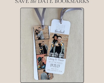 Customized Save The Date Bookmark, Save The Date, Bookmark Invitation, Bookmark Save The Date, Personalized Bookmark, Unique Save The Date
