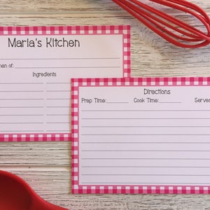 Personalized Recipe Card, Printable Recipe Card, Printed Recipe Card ...