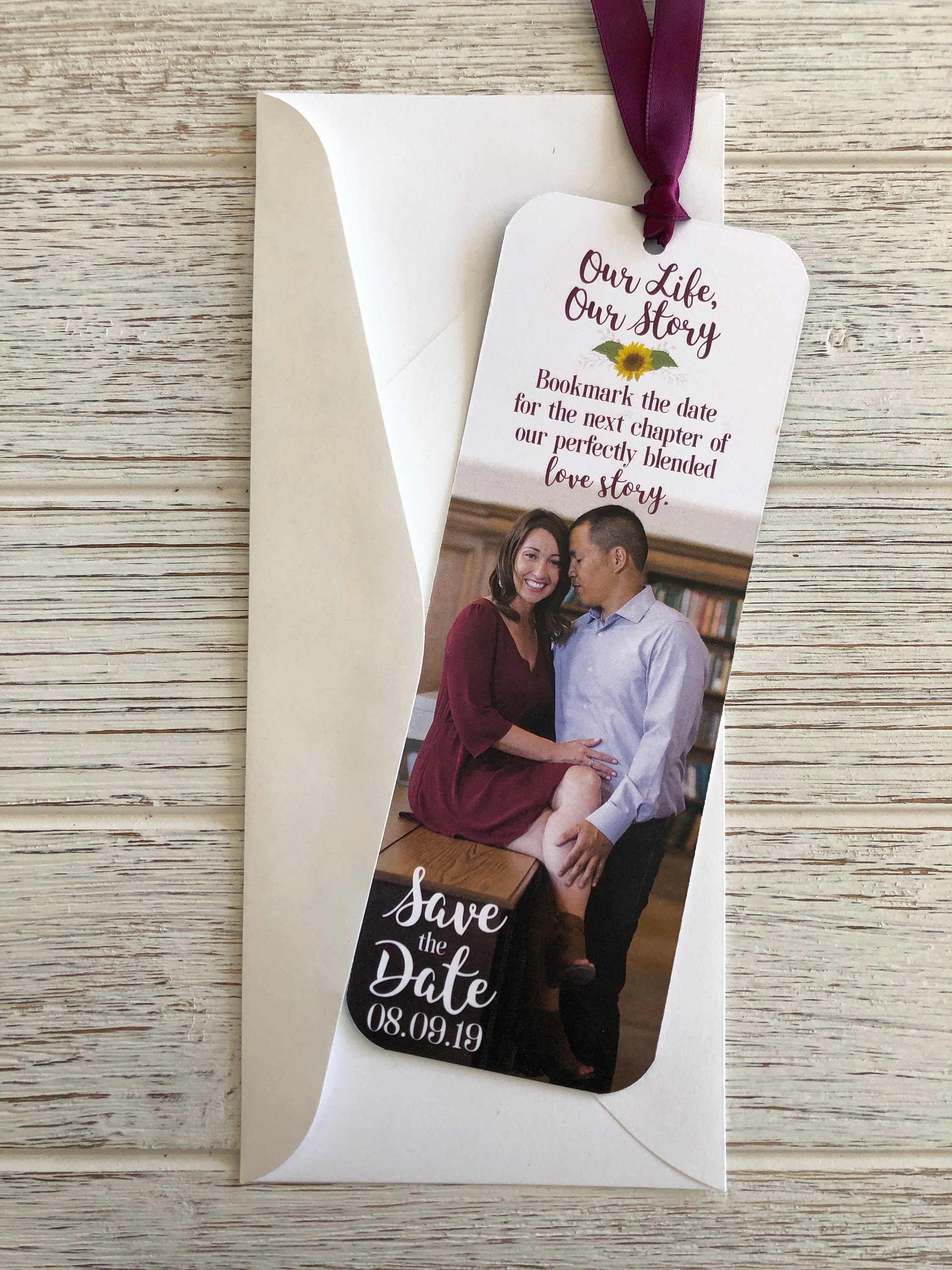 Customized Save The Date Bookmark Save The Date Bookmark Etsy