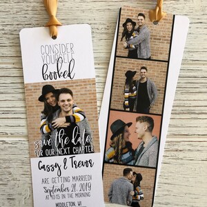 Customized Save The Date Bookmark, Save The Date, Bookmark Invitation, Bookmark Save The Date, Personalized Bookmark, Unique Save The Date
